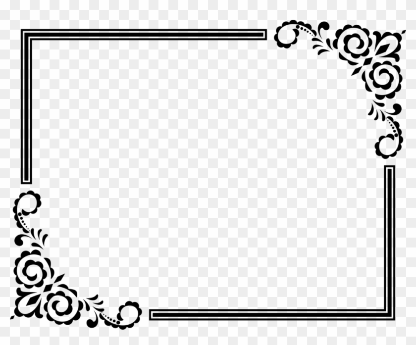 All Photo Png Clipart - Black And White Powerpoint Border #1370700