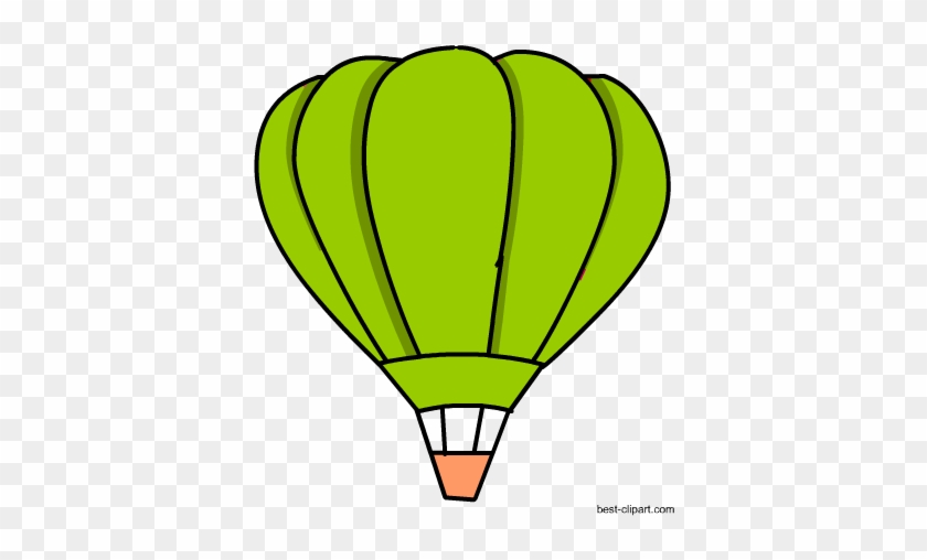 Free Green Hot Air Balloon Clipart - Green Hot Air Balloon Clipart #1370707