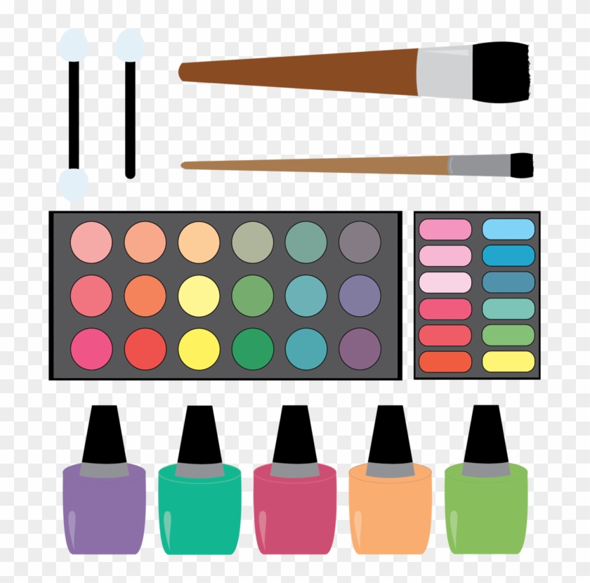 Cosmetics Make-up Artist Eye Shadow Lipstick Compact - Clip Art Makeup #1370746
