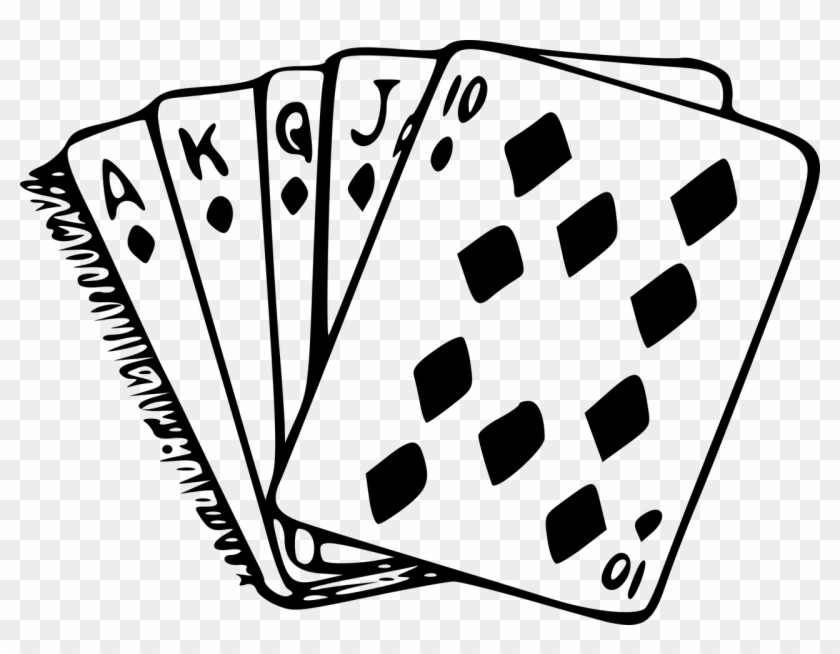 Cards Diamond Diamonds - Poker Cards Black And White #1370878