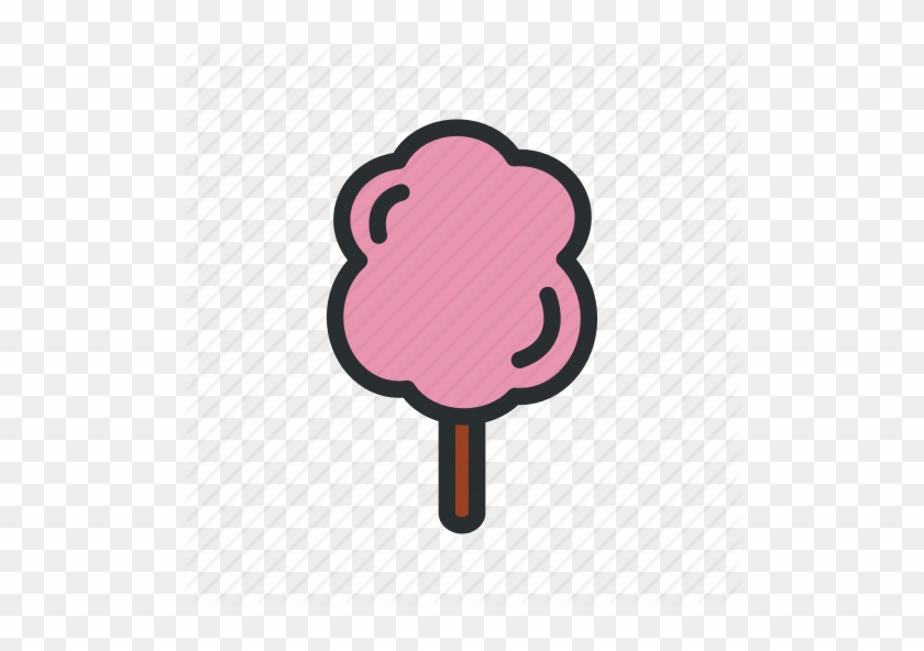 Cotton Candy Clipart Cotton Candy Lollipop - Cotton Candy Icon Png #1370896