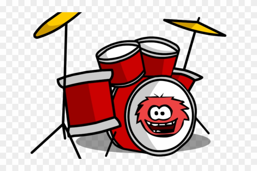 Drum Clipart Club Penguin - Red Drum Kit Clipart #1371029