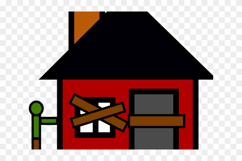 Domain Clipart Solar Home - Run Down Home Cartoon #1371097