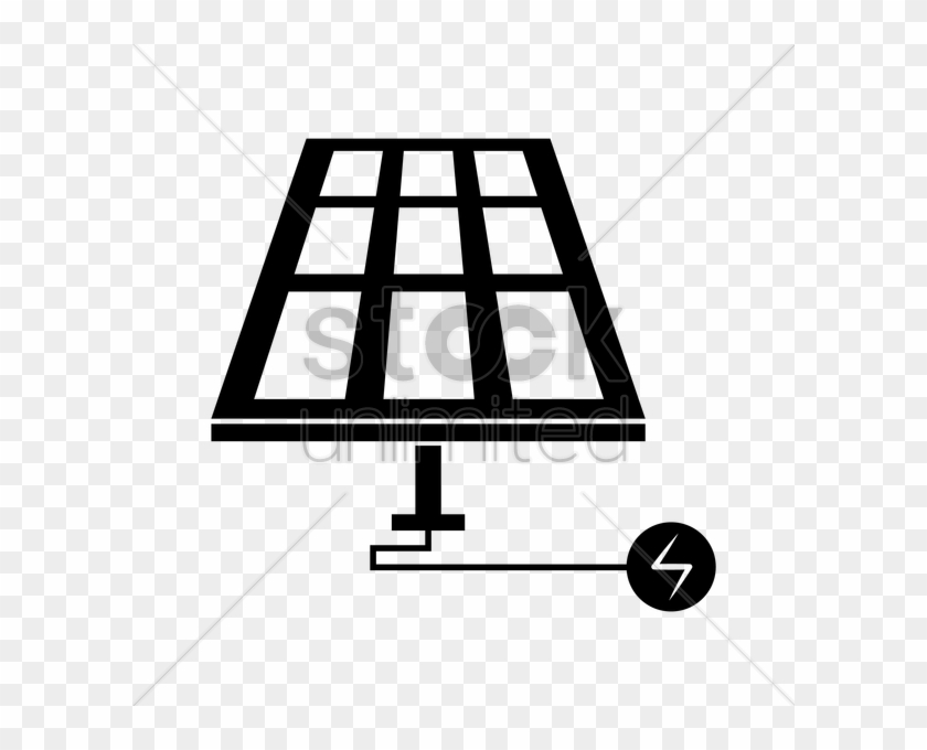 Download Solar Cell Black And White Clipart Black And - Solar Panel Silhouette #1371110