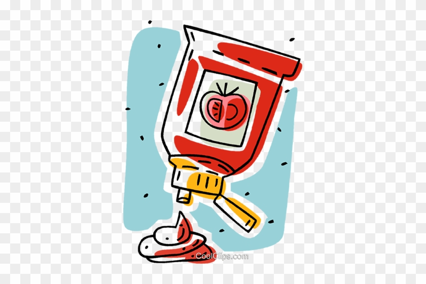 Ketchup, Condiments Royalty Free Vector Clip Art Illustration - Contamination #1371311
