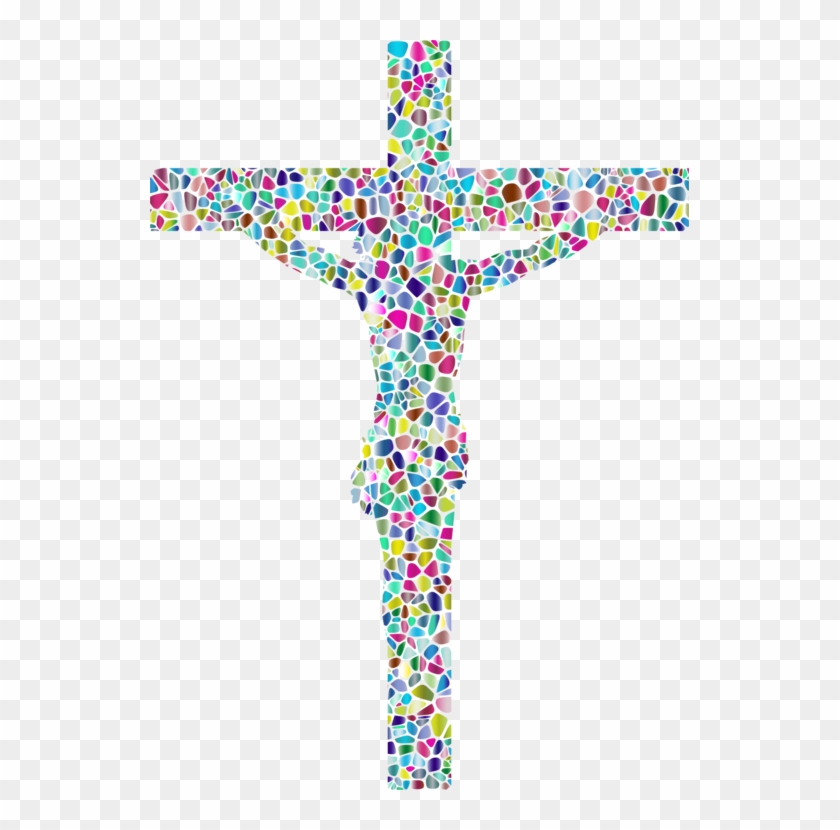 Christian Cross Red Easter Egg Crucifix Computer Icons - Crucifix #1371348