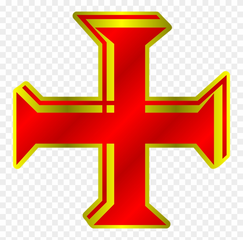 Christian Cross Computer Icons Cross And Crown Symbol - Gold And Red Cross #1371352