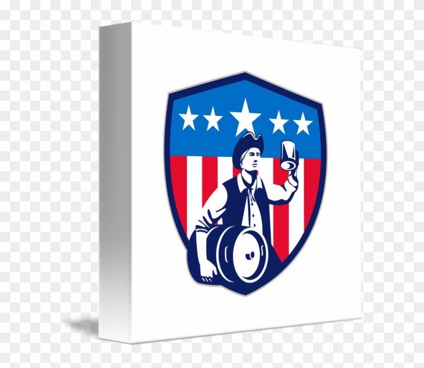 American Patriot Beer Keg Flag Crest By - Cuban Flag #1371360