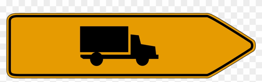 Clipart Woman Truck Driver - Direction Road Sign #1371475
