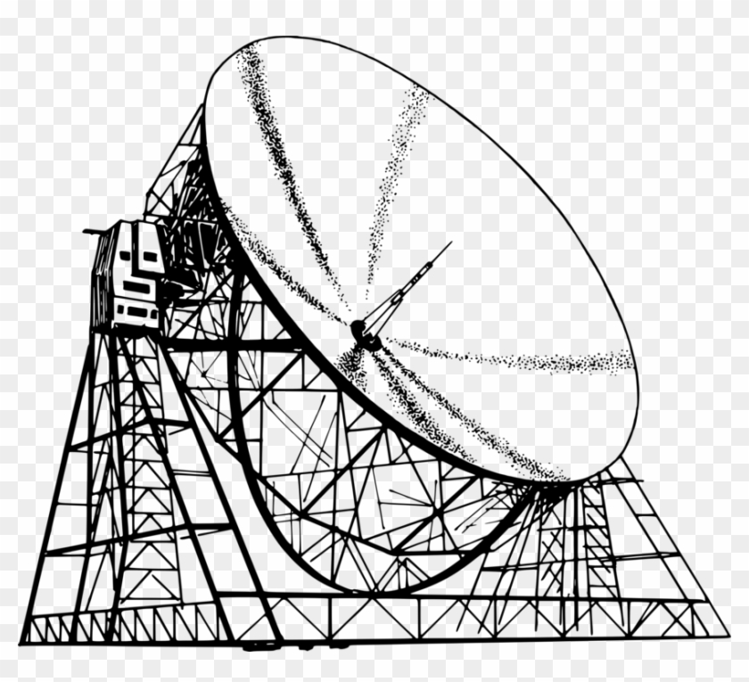 Radio Telescope Drawing Radio Telescope Line Art - Radio Telescope Clipart #1371585