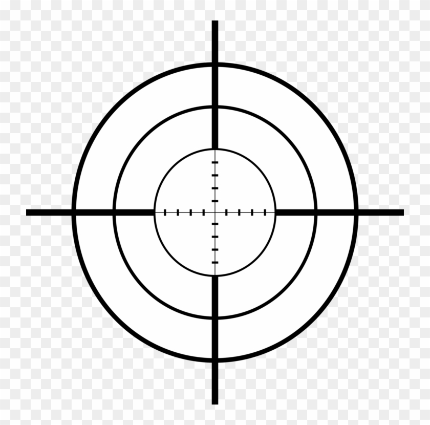 Reticle Telescopic Sight Download Line Art - Cross Hairs Clip Art #1371589