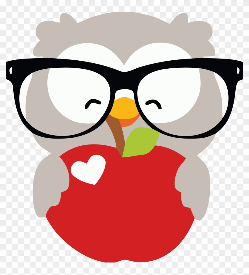 Owl Happy Clipart Www Topsimages In Happy Clipart - Owl With Glasses Clipart #1371654