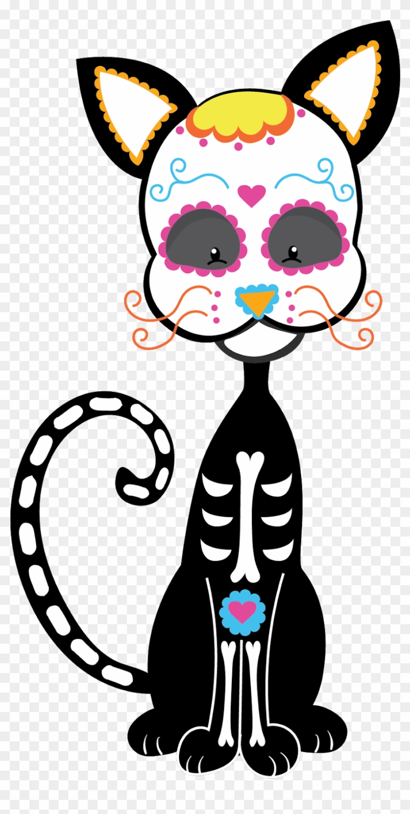 Coloring Calaveras And Alebrijes Can Be An Appropriate - Gato Dia De Muerto  Png - Free Transparent PNG Clipart Images Download