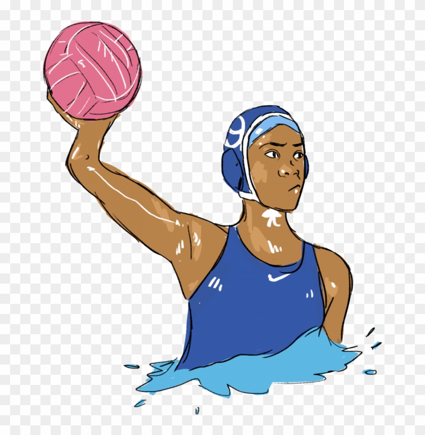 Diversifying Water Polo - Water Polo Girl Cartoon #1372006