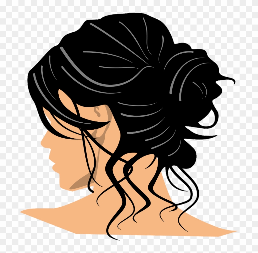 Lady Hair Bun Hair Vector Free Transparent Png Clipart Images