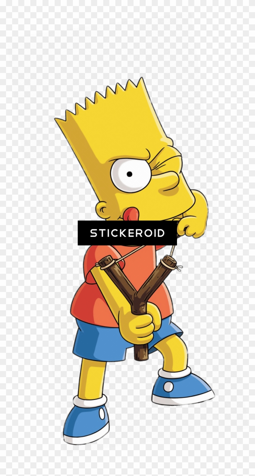 Bart Simpson Shooting A Catapult - Cartoon #1372105