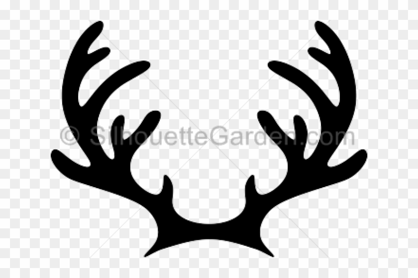 Antler Clipart Moose - Reindeer Antlers Silhouette #1372209