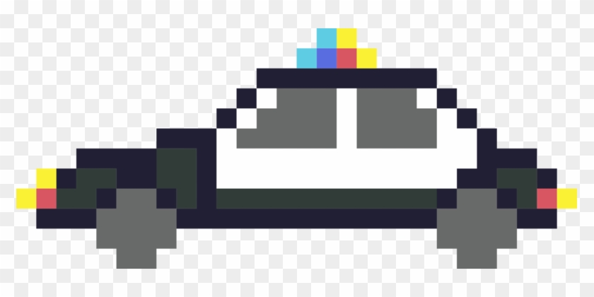 Pixel Car Racer Police Car Police Officer - Police Car Pixel Art #1372237