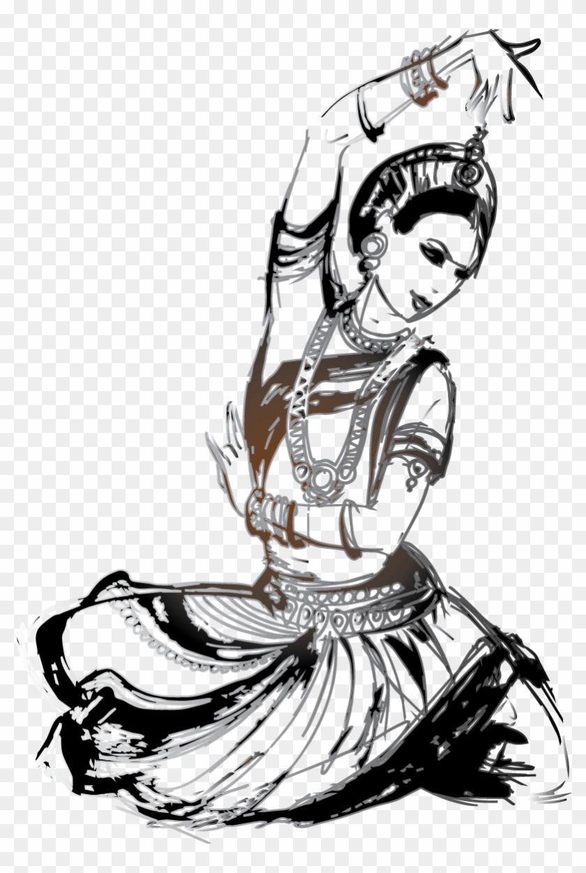 Taekwondo Drawing Female Clip Transparent Library - Bharatham Dance Clip Art #1372267