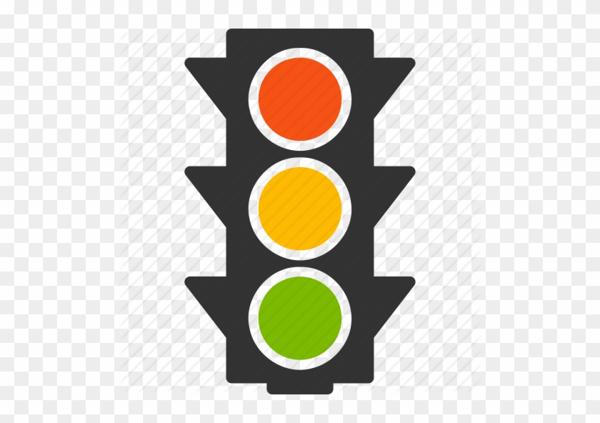 Traffic Light Clipart Intersection - Yellow Traffic Light Icon #1372297