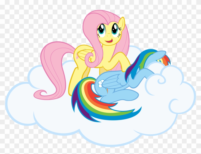 Stabzor, Cloud, Fluttershy, Rainbow Dash, Safe, Simple - Stabzor, Cloud, Fluttershy, Rainbow Dash, Safe, Simple #1372812