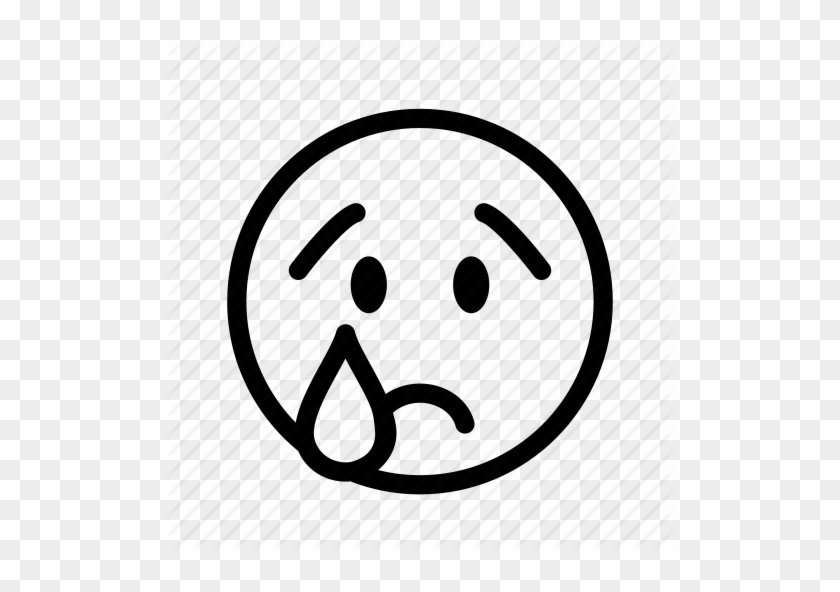 Crying Emoji Outline Clipart Smiley Emoji - Crying Emoji Black And White.