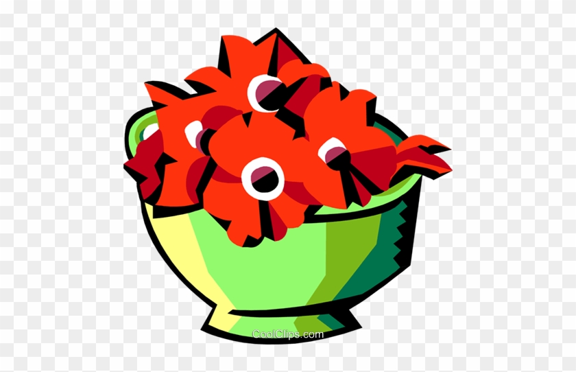 Pot Of Flowers Royalty Free Vector Clip Art Illustration - Pot Of Flowers Royalty Free Vector Clip Art Illustration #1373092
