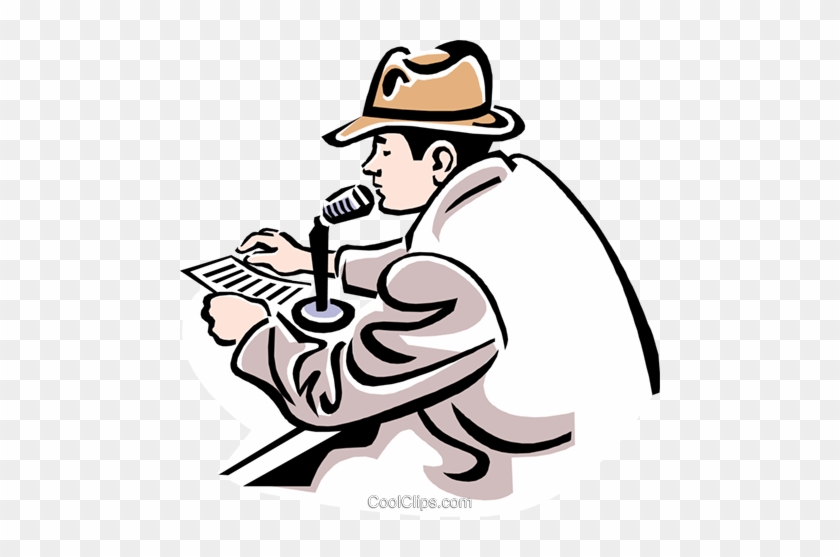 Announcer Royalty Free Vector Clip Art Illustration - Vetor Locutor #1373143
