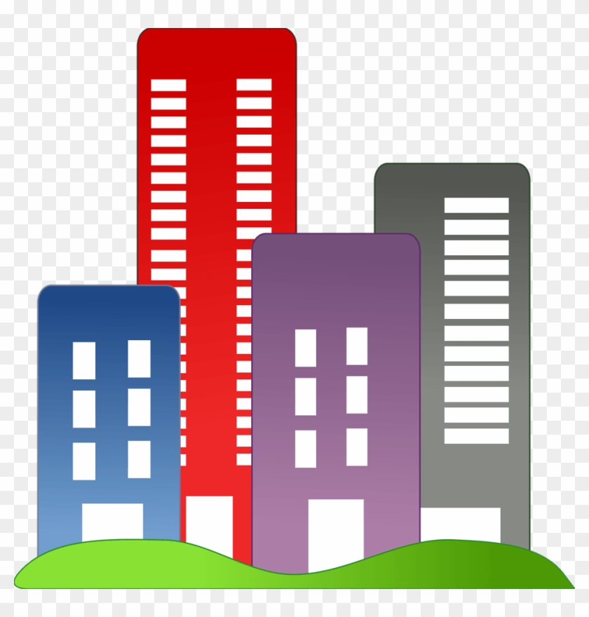 City - Block Of Flats Clipart #1373201