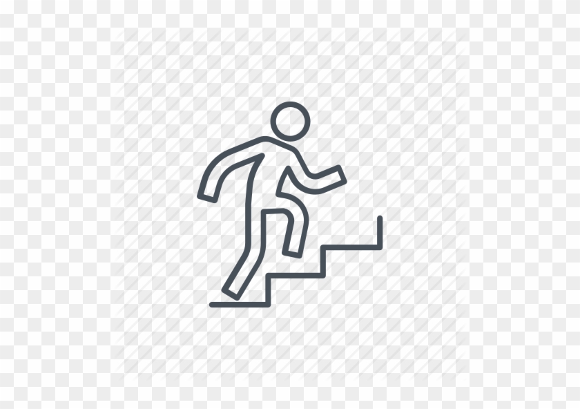 Climbing Stairs Icon Clipart Stair Climbing Clip Art - 爬 樓梯 Icon #1373242