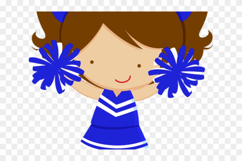 Picture Black And White Library Cheerleading Clipart - Cheerleader Clipart Blue #1373248