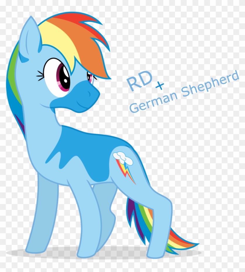 Camo-pony, Dog, Dogified, German Shepherd, Rainbow - Mlp German Shepherd #1373320