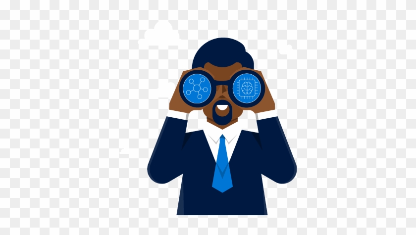 Move To The Intelligent Edge With Azure - Looking Through Binoculars Png #1373323