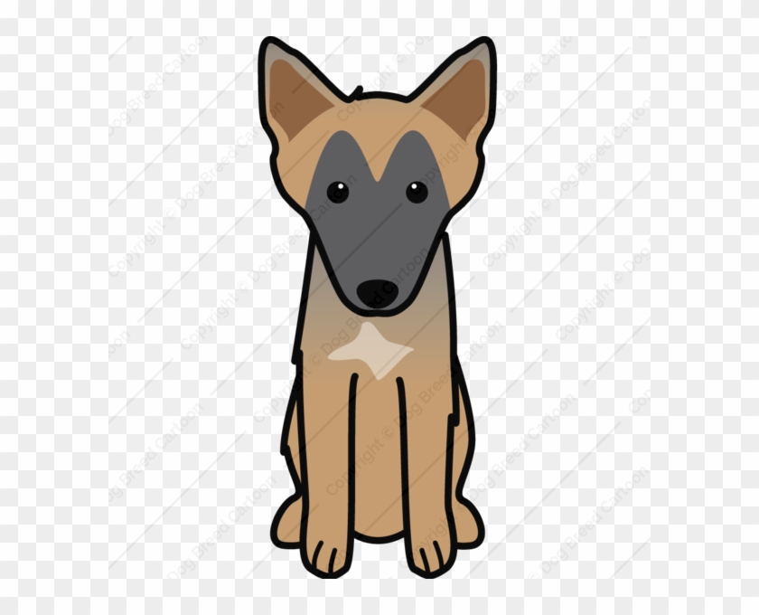 Belgian Malinois Cartoon Clipart Malinois Dog Siberian - Belgian Malinois Cartoon #1373338