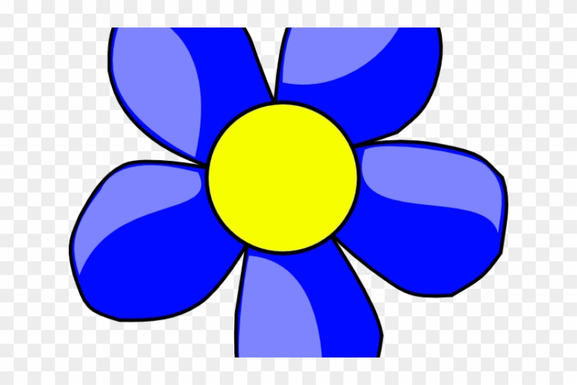 Petal Clipart One Flower - Blue Colour Flower Clipart #1373520