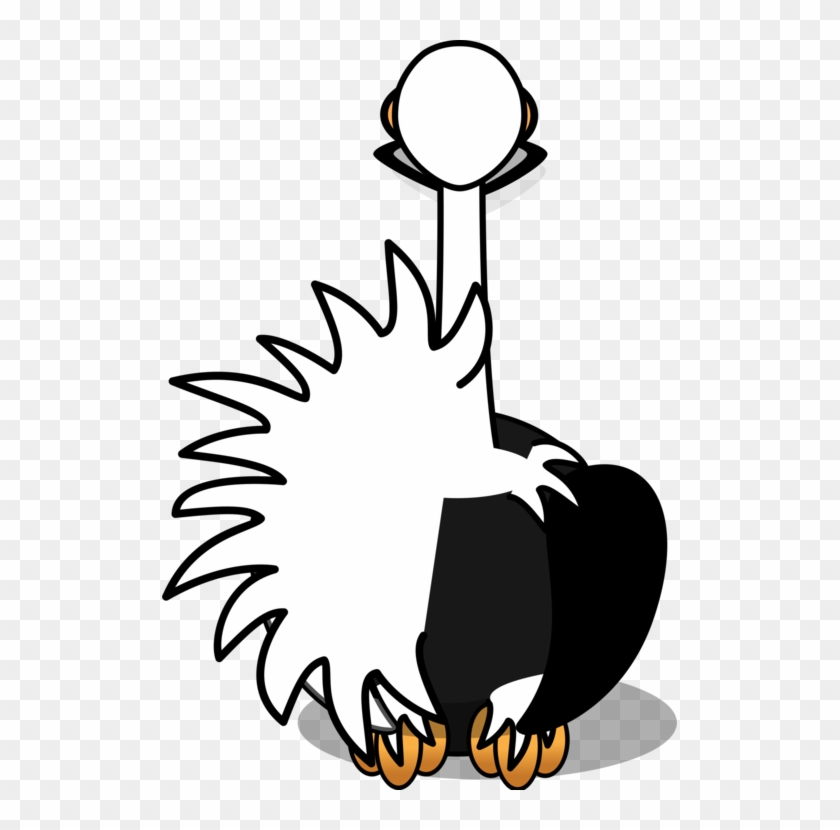Common Ostrich Bird Cartoon Silhouette Ducks, Geese - Avestruz Dibujos Animados #1373580