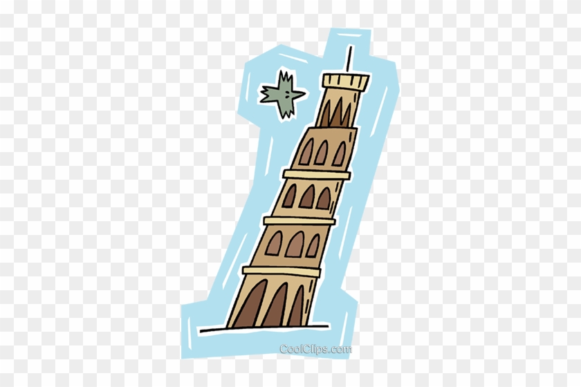 Leaning Tower Of Pisa Royalty Free Vector Clip Art - Leaning Tower Of Pisa #1373592