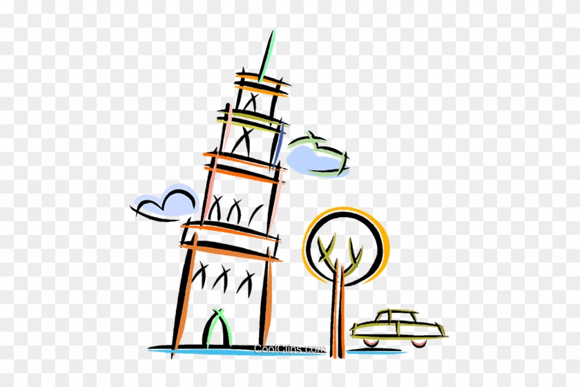 Leaning Tower Of Pisa Royalty Free Vector Clip Art - Leaning Tower Of Pisa #1373622