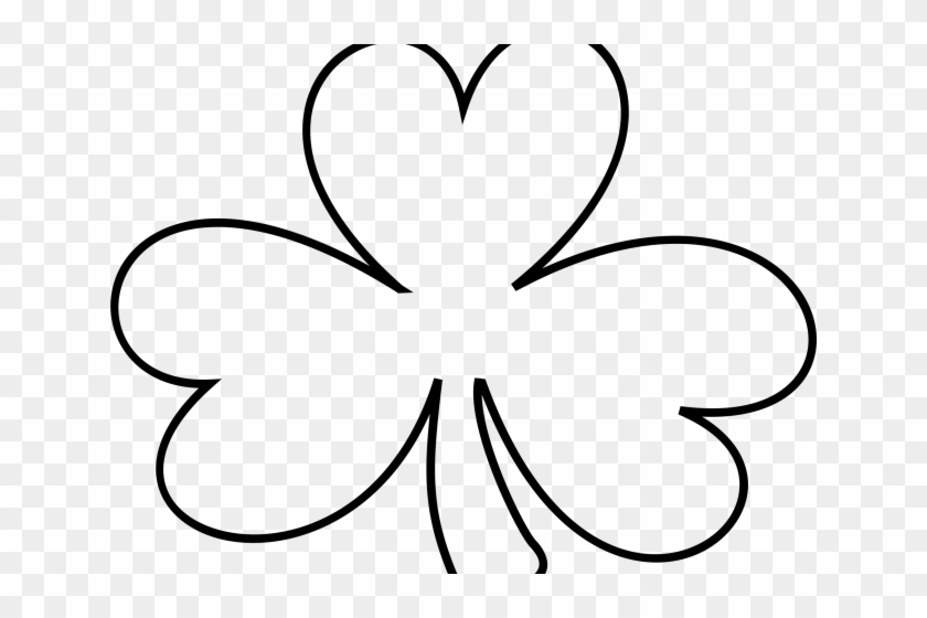 Shamrock Clipart Transparent Background - Transparent Background Clover Clipart Black And White #1373625