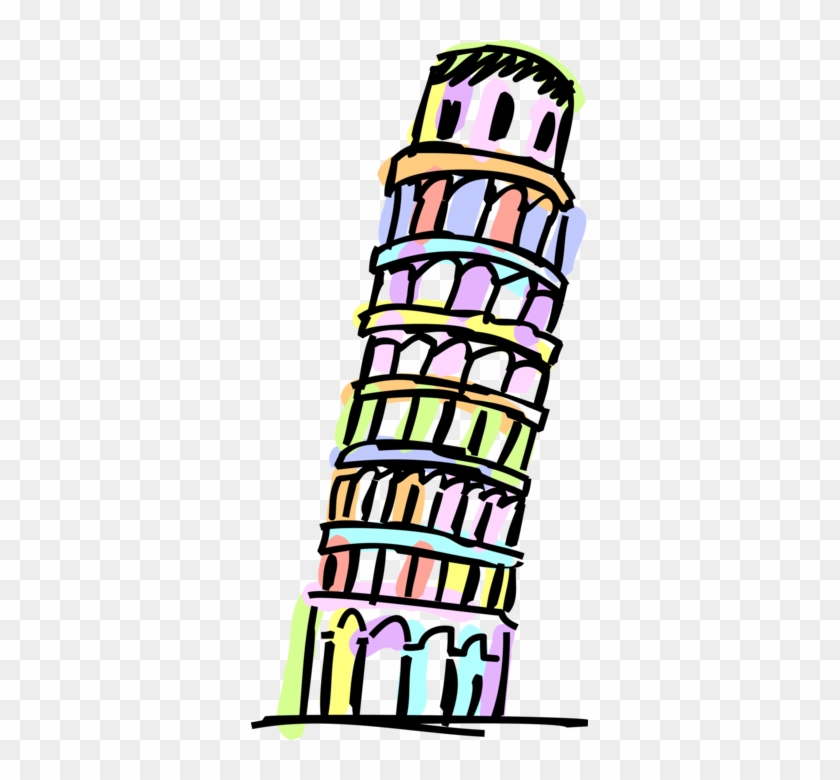 Vector Illustration Of Leaning Tower Of Pisa Campanile - Defrosting #1373632