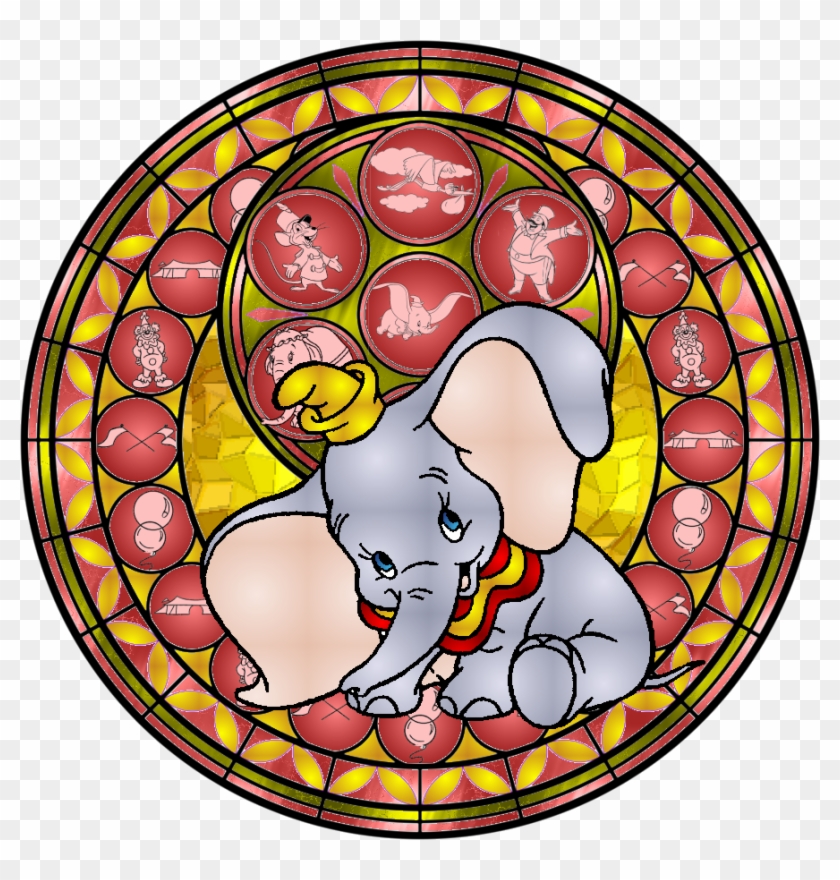 Dumbo Stained Glass By Maleficent84 - Kingdom Hearts Stained Glass #1373648