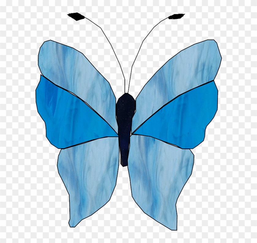 Steel Blue Butterfly Stained Glass Workshop - Butterfly #1373700