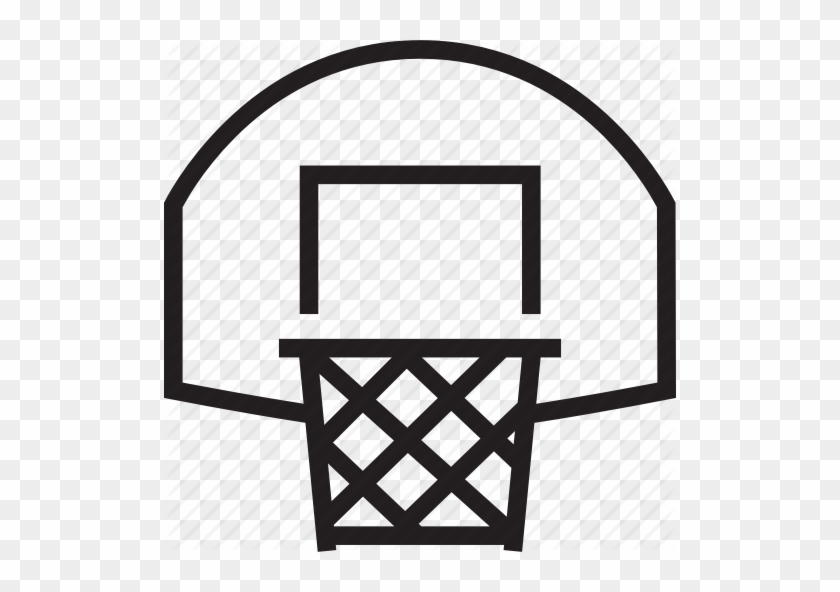 Basketball Net Icon Png Clipart Canestro Backboard - Basketball Hoop Clipart Black And White #1373781