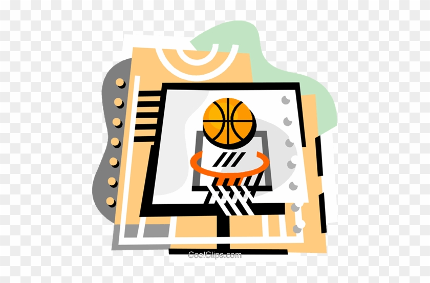 Basketball Net And Ball Royalty Free Vector Clip Art - Basketball Net And Ball Royalty Free Vector Clip Art #1373785