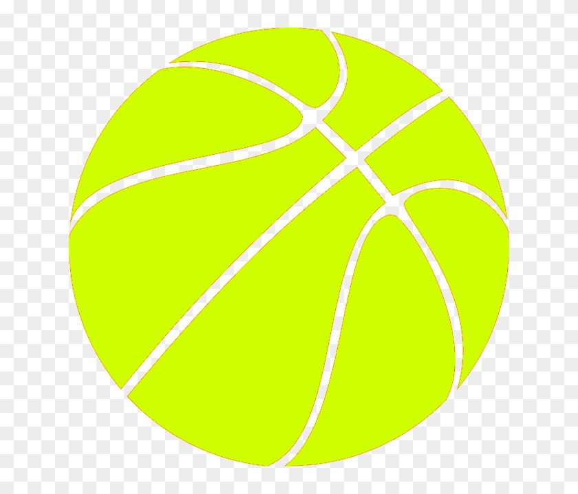 Basket Clipart Yellow - Basketball Ball Yellow Png #1373791