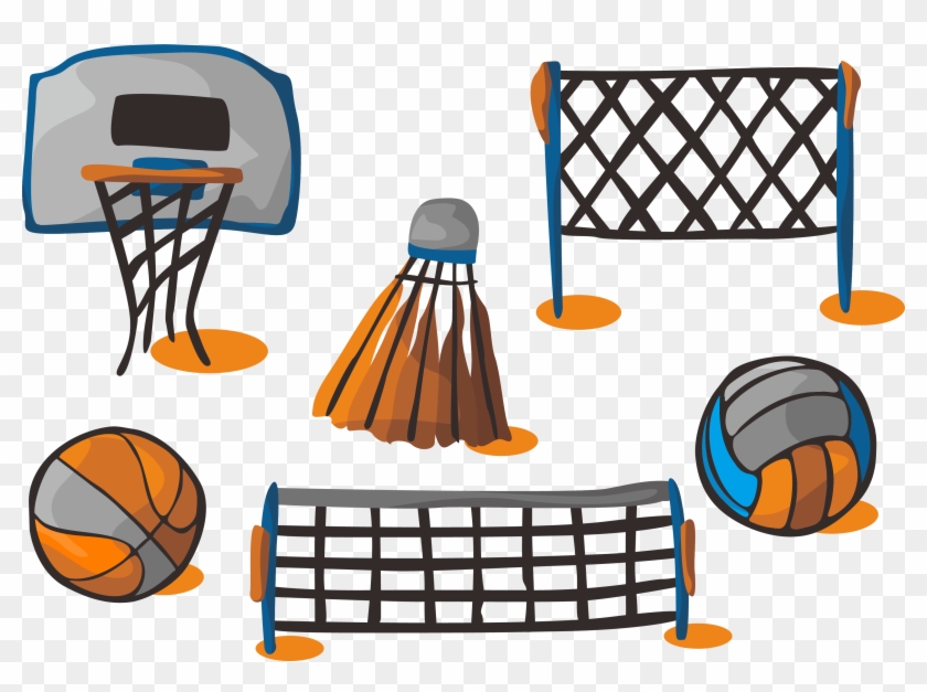 Stock Clipart Basketball Hoop - Basketball Volleyball Banner #1373797