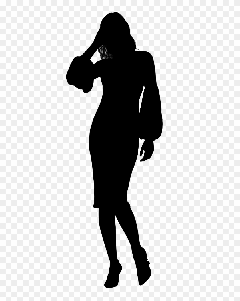 Fashion Model Modeling Pose Posing Dress Dresses Sillou - Silhouette #1373890