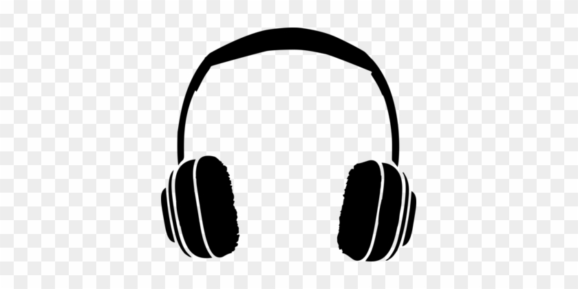 Headphones Headset Microphone Computer Icons Drawing - Transparent Headphones Silhouette Png #1374202