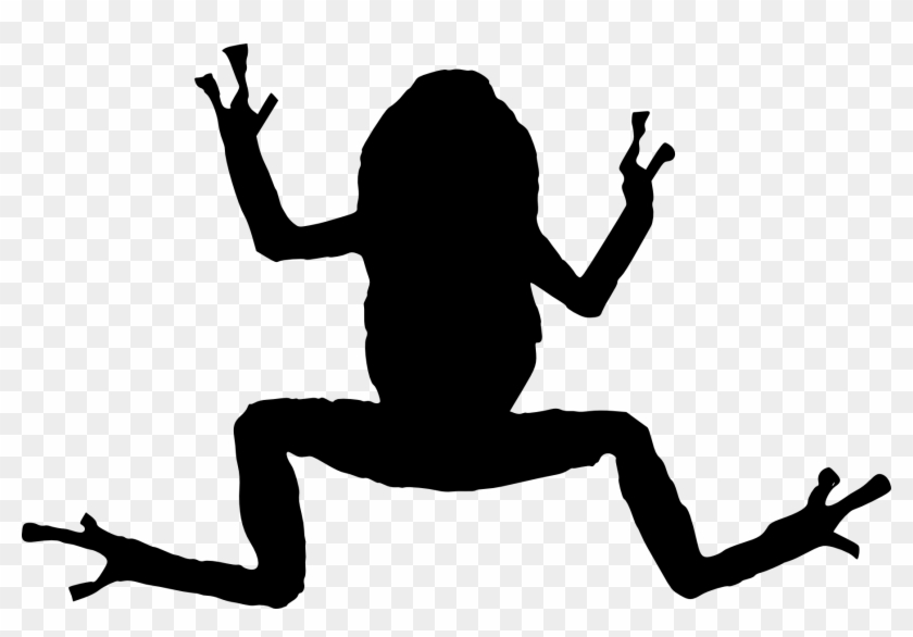 Frog Clipart Silhouette - Clip Art #1374229