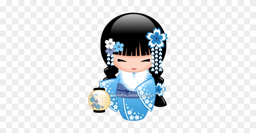 Winter Kokeshi By Natalialinn On Deviantart - Maiko Kokeshi Doll Cute Japanese Geisha Girl #1374419
